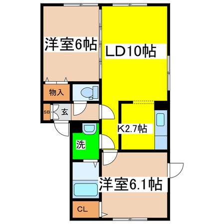 グランドールＡ館の物件間取画像